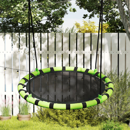 Nest Swing Ø100 cm Plate Swing Height Adjustable Garden Swing up to 150 kg load-bearing Durable & Weatherproof Children's Swing Hanging Swing Outdoor Indoor for Kids and Adults