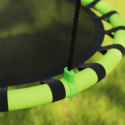 Nest Swing Ø100 cm Plate Swing Height Adjustable Garden Swing up to 150 kg load-bearing Durable & Weatherproof Children's Swing Hanging Swing Outdoor Indoor for Kids and Adults