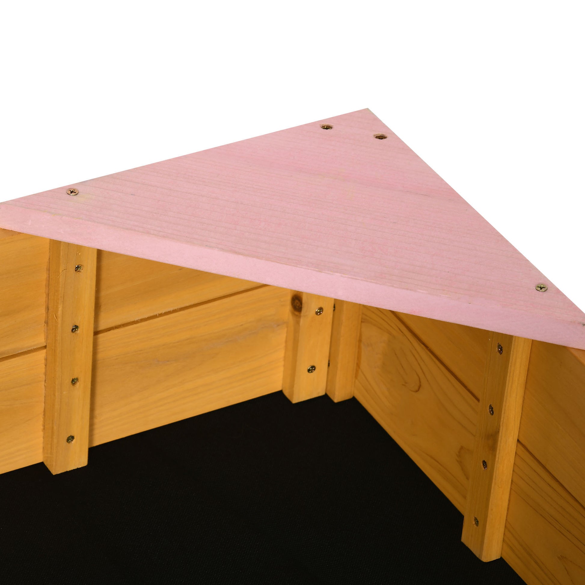 Children's Wooden Sandbox Sandbox for Kids Square from 3-8 Years with Non-Woven Fabric and 4 Seats for Garden Patio Terrace 109x109x19.8 cm Natural