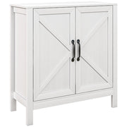 Modern Living Room Sideboard with Adjustable Shelf and Anti-Tip Design for Kitchen Dining Room Bedroom Hallway 80x35x85 cm White