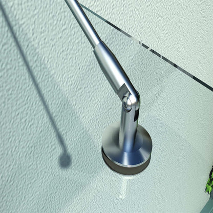 Canopy Glass Canopy Door Canopy Tempered Glass (ESG) Stainless Steel Clear Glass 200x90cm