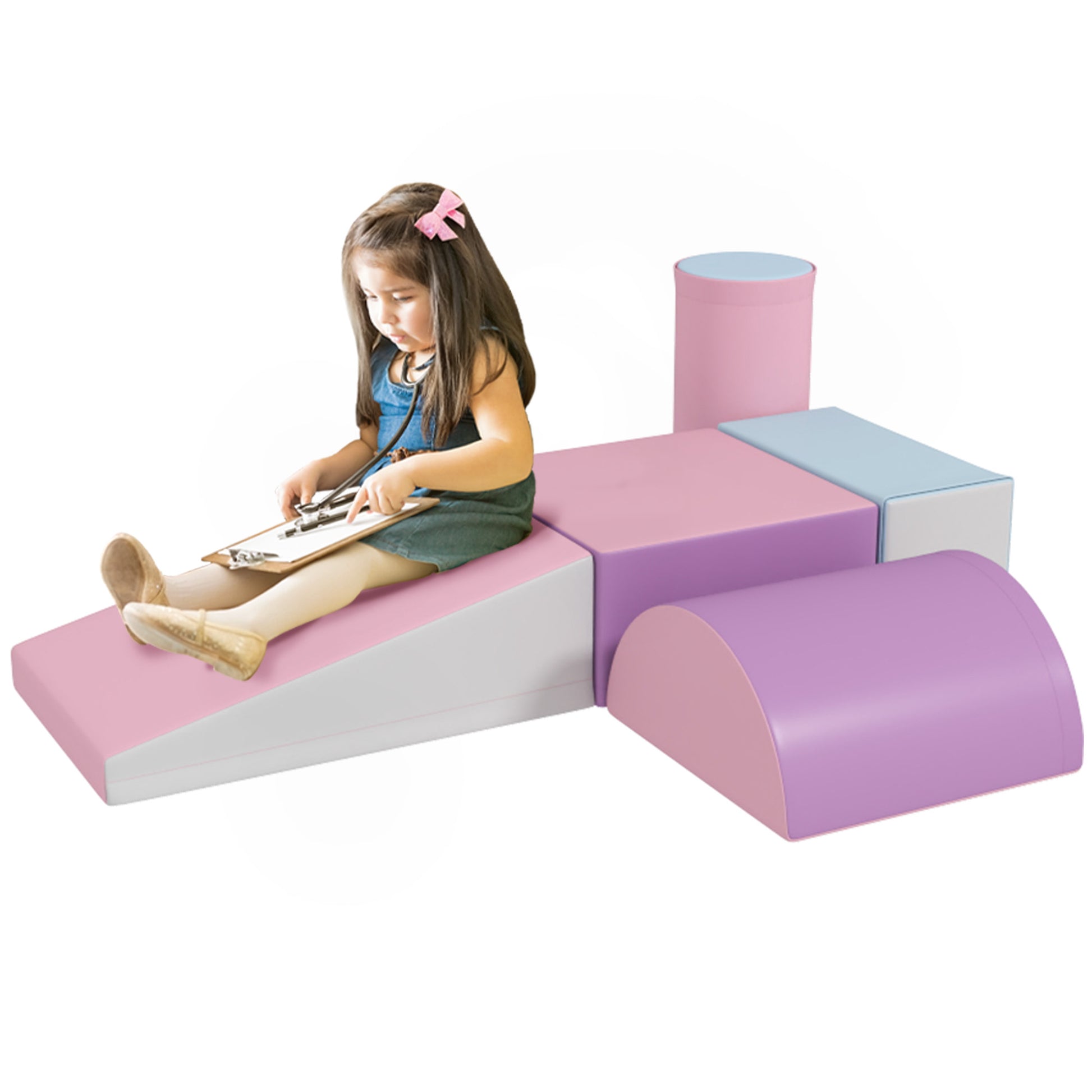 5 Piece Foam Building Blocks Kids Soft Blocks Climbing Building Bricks Soft Foam Building Blocks Giant Blocks Foam Blocks Building Set Building Blocks for Baby & Toddlers Multicolored