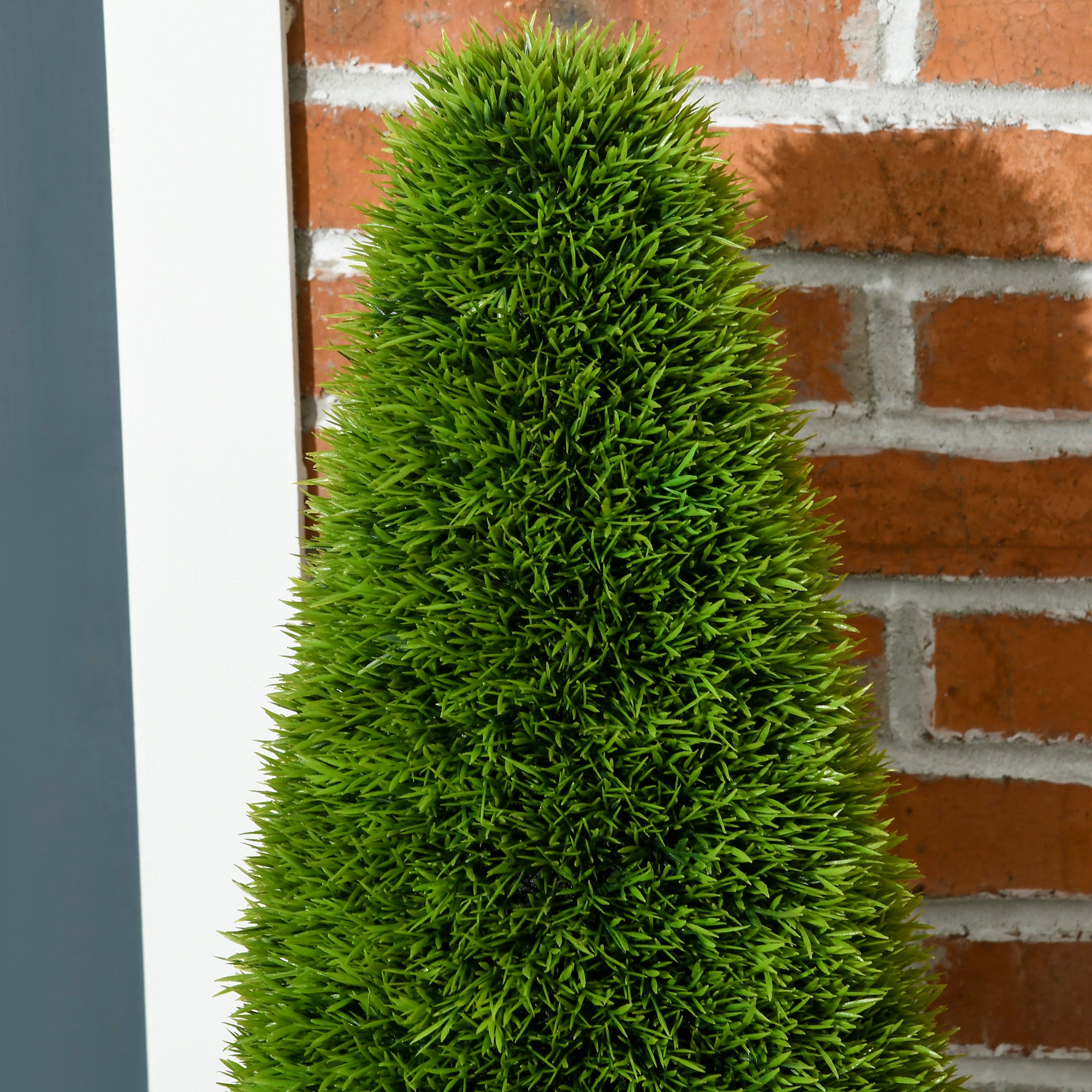 Set of 2 Artificial Cypress Trees 90 cm, Faux Tree with UV Protection, Artificial Plant, Plastic Artificial Plants in Pot, Fake Plant like real for Living Room Bedroom Garden Terrace Gift