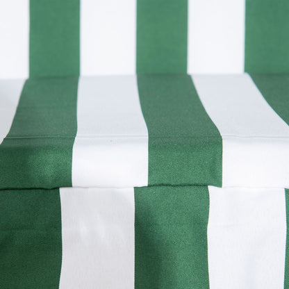 3-Seater Outdoor Garden Swing Chair with Adjustable Canopy and Steel Frame for Balcony, Terrace, Patio Load 240 kg 172x110x153 cm Green Stripe