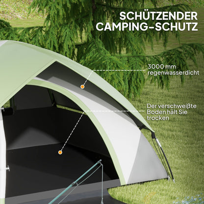 Dome Tent for 2 People Light, Stable Waterproof Family Tent with Door & Window Pack Bag, Hook, Camping Tent with 3000mm Water Column Tent for Camping Travel Trekking Garden