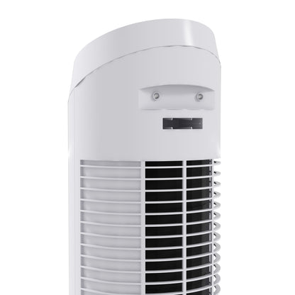 45W Tower Fan Quiet Vertical Fan with 3 Speeds 70° Oscillation for Living Room Bedroom Office Ø27x75 cm White