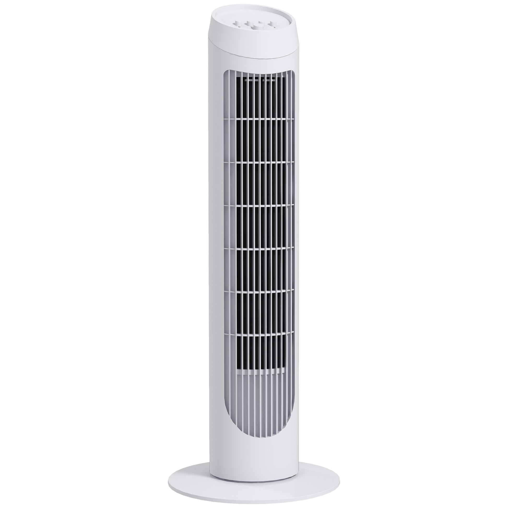 45W Tower Fan Quiet Vertical Fan with 3 Speeds 70° Oscillation for Living Room Bedroom Office Ø27x75 cm White