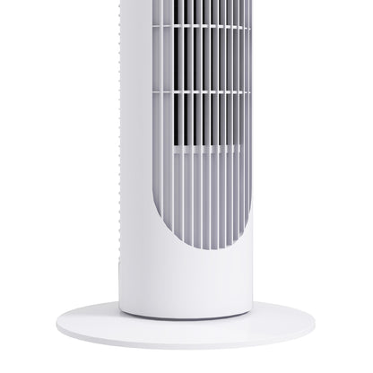 45W Tower Fan Quiet Vertical Fan with 3 Speeds 70° Oscillation for Living Room Bedroom Office Ø27x75 cm White