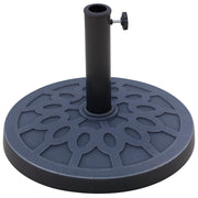 12 kg Round Umbrella Base with Handle, Resin and Steel Umbrella Stand for Ø38 mm and Ø48 mm Poles, for Outdoor Use, Bronze