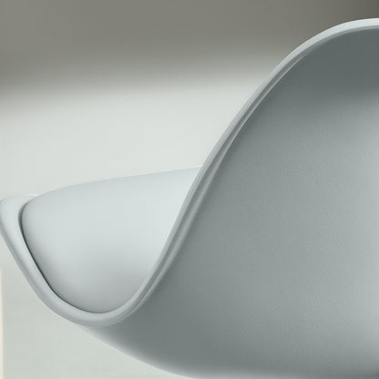 Bar Stool 2-Piece Set, Upholstered Bar Chair with Steel Frame, Backrest, Height Adjustable Kitchen Chairs with Footrest 360° Swivel Counter Stool for Kitchen, Living Room, Dining Room, Faux Leather Grey