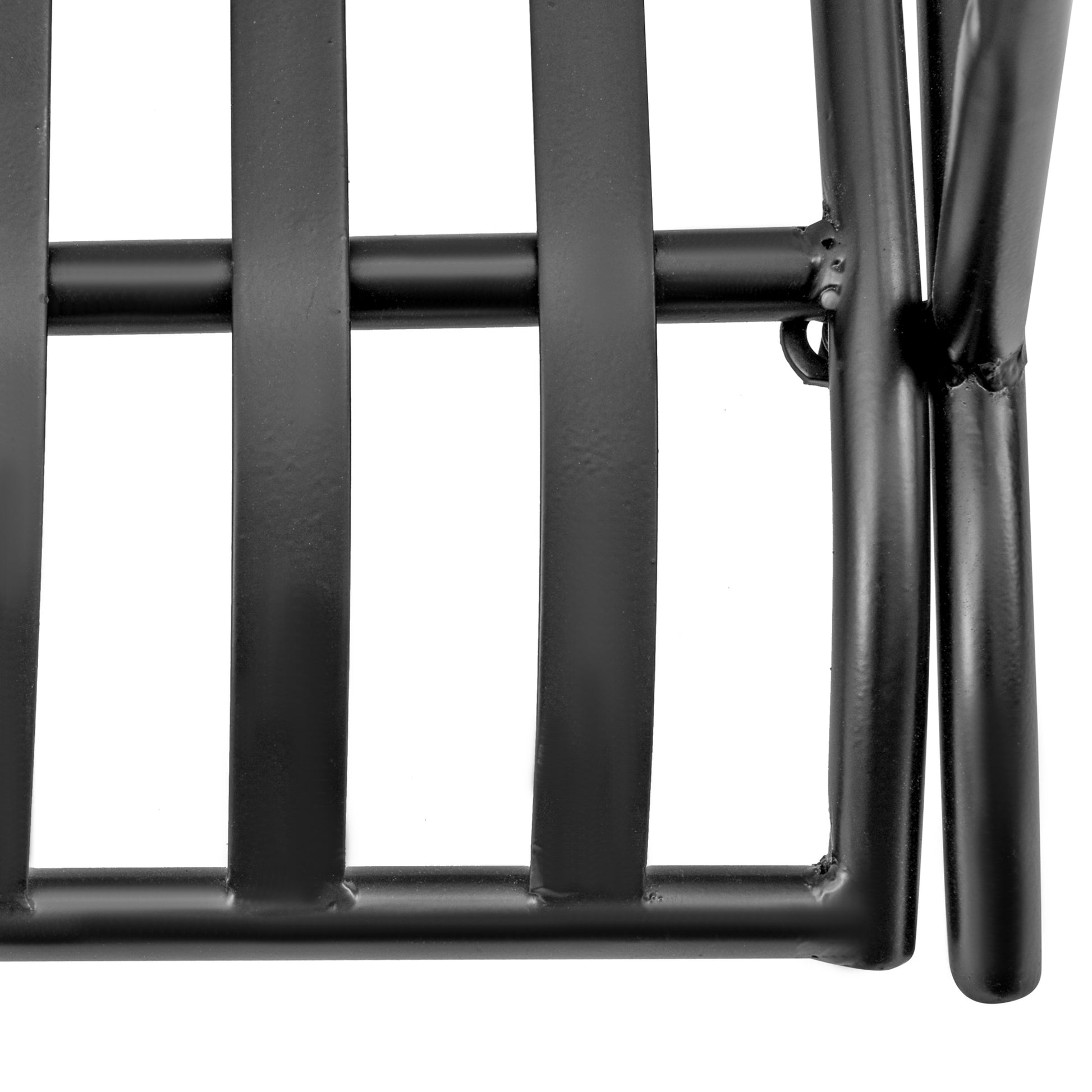 2-Seater Hanging Garden Bench in Metal dim. 137L x 58W x 52H cm Black