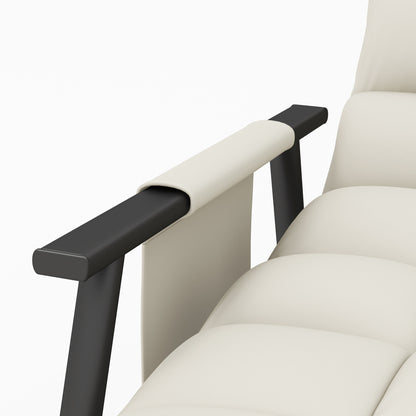 Rocking Chair, Nursing Chair, Adjustable Footrest in 4 Positions, Adjustable Backrest in 5 Positions, for Bedroom, Living Room, Capacity 120 kg, Cream