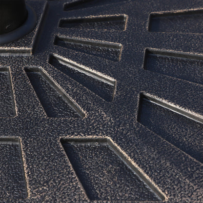 Umbrella Stand 15 kg Square Umbrella Base Holder, Umbrella Weight, Stand for Umbrella 38mm Pole Diameter, for Balcony, Terrace, Garden, Bronze