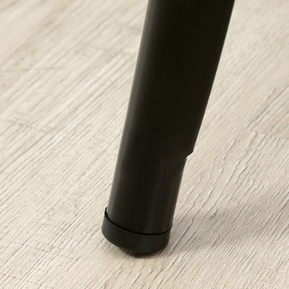 Set of 4 Industrial Bar Stools with Backrest Footrest Seat Height 76 cm Black Metal Light Wood Effect Multilayer Panels