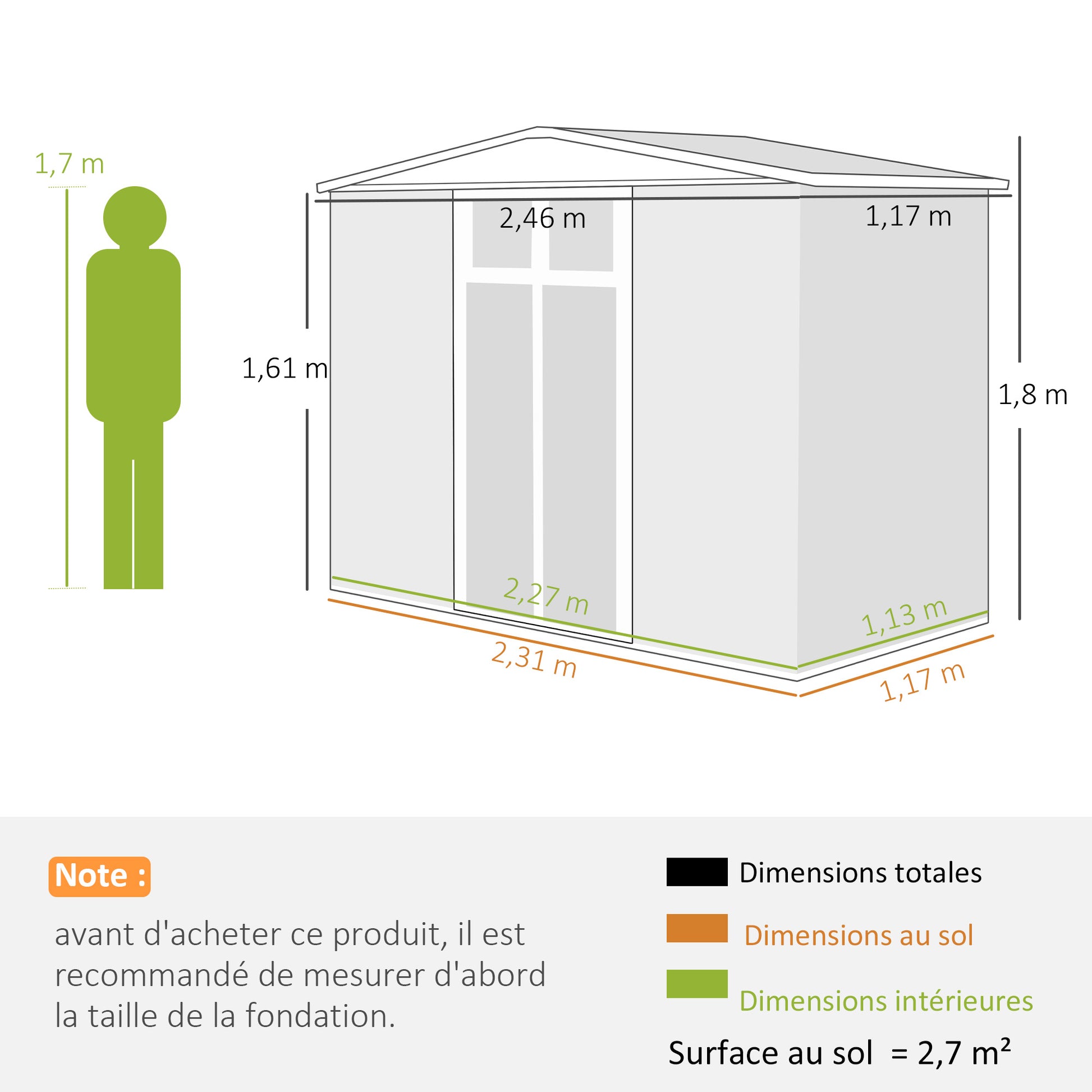 Metal Garden Shed 2.7 m² 246 x 117 x 180 cm Tool Storage Shed with Window, 4 Vents, and Lockable Door, Outdoor Steel Garden Shed, Gray