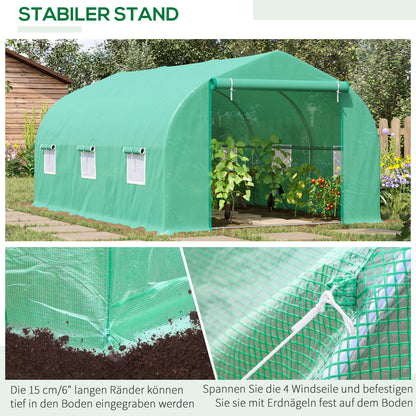Foil Greenhouse Film Greenhouse Greenhouse Cold Frame Plant House Tomato House Gable Roof 450 × 300W × 205H cm