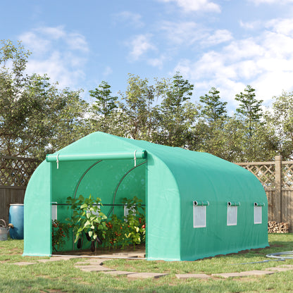 Foil Greenhouse Film Greenhouse Greenhouse Cold Frame Plant House Tomato House Gable Roof 450 × 300W × 205H cm