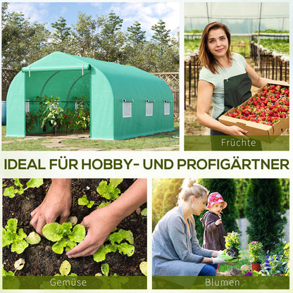 Foil Greenhouse Film Greenhouse Greenhouse Cold Frame Plant House Tomato House Gable Roof 450 × 300W × 205H cm