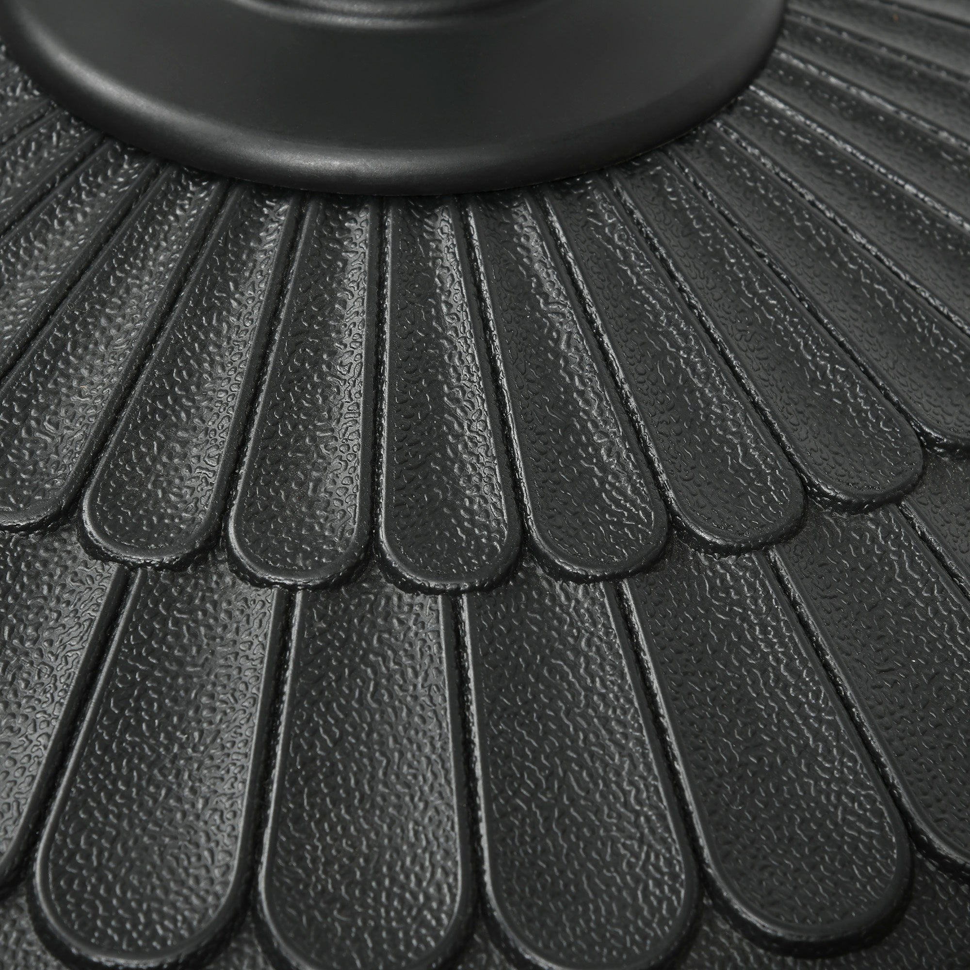 Garden Umbrella Base in HDPE with Diameter 38-48 mm, Fillable Base up to 21 kg with Water and 27 kg Sand, Ø48.5x36 cm, Black