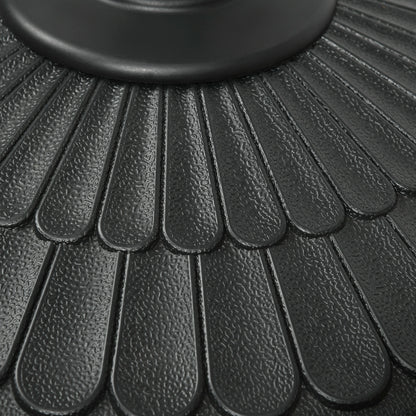 Garden Umbrella Base in HDPE with Diameter 38-48 mm, Fillable Base up to 21 kg with Water and 27 kg Sand, Ø48.5x36 cm, Black