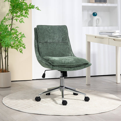 Office Chair in Fabric, Adjustable Height, 360° Swivel with 5 Wheels, Green