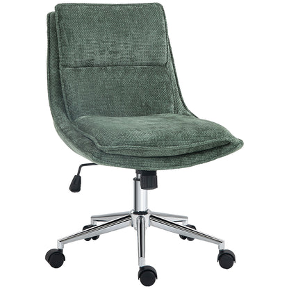 Office Chair in Fabric, Adjustable Height, 360° Swivel with 5 Wheels, Green