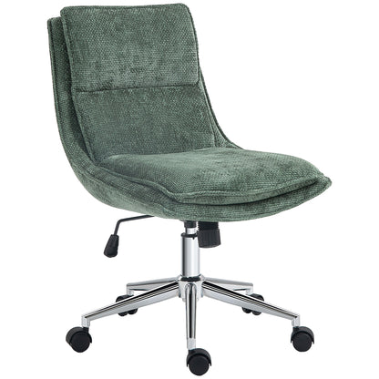 Office Chair in Fabric, Adjustable Height, 360° Swivel with 5 Wheels, Green