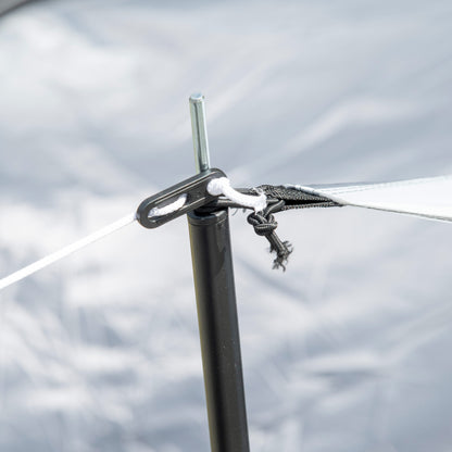 Family Camping Tent for 4-6 People Lightweight Portable Camp Tent with 2 Windows and Waterproof UV-Resistant Carry Bag for Hiking 590x245x193 cm Dark Grey