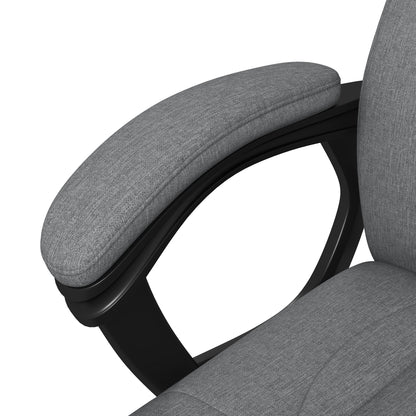 Office Chair Computer Chair Swivel Chair Height-Adjustable Rocking Function with Headrest and Padded Armrests Ergonomic Gray Linen 26 x 29.5 x 43.3-47.2 inches