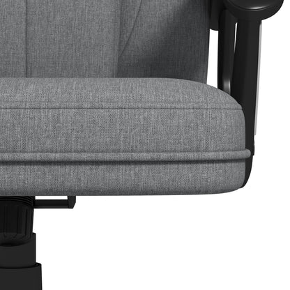 Office Chair Computer Chair Swivel Chair Height-Adjustable Rocking Function with Headrest and Padded Armrests Ergonomic Gray Linen 26 x 29.5 x 43.3-47.2 inches