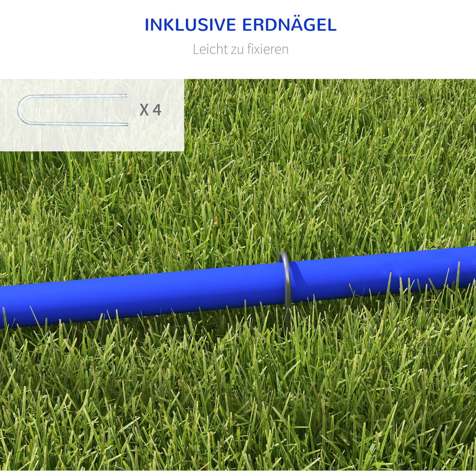 Dog Agility Training Equipment, Dog Agility Set, 4-piece hurdle set for older dogs, Dog Training Set with Carrying Bag, Blue + Yellow, 88 x 64 x 95 cm