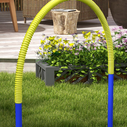 Dog Agility Training Equipment, Dog Agility Set, 4-piece hurdle set for older dogs, Dog Training Set with Carrying Bag, Blue + Yellow, 88 x 64 x 95 cm