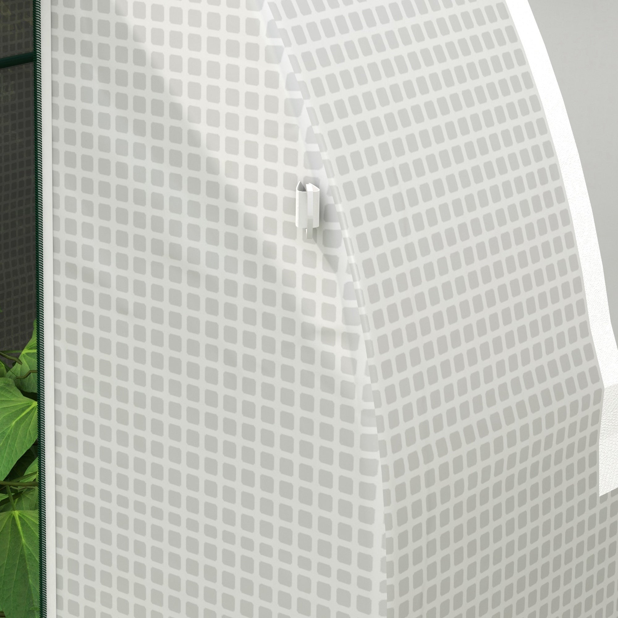Garden Greenhouse 180x180x200 cm Small Tunnel Greenhouse with Roll-Up Door and Mesh Window for Cultivating Plants Flowers White