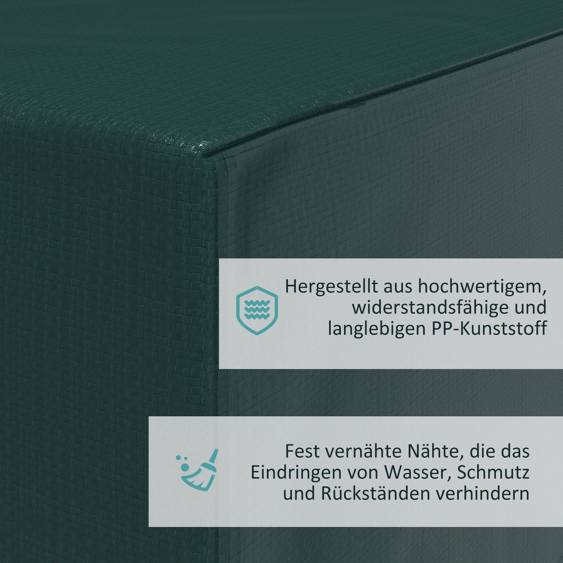 Protective Cover for Garden Furniture Winterproof Waterproof Cover Anti-UV Tarpaulin Fabric Cover Hood for Garden Tables Patio Furniture Rectangular 235 x 190 x 90cm Green