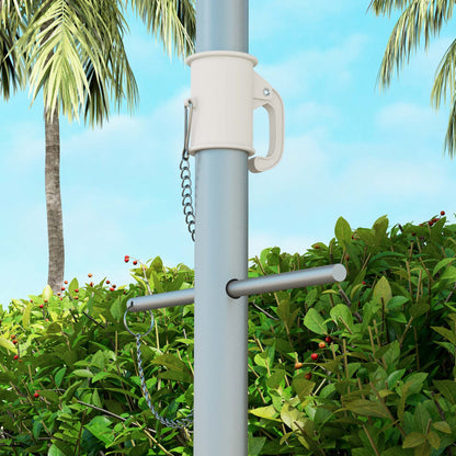 Beach Umbrella Ø178x205 cm Patio Parasol with 45° Tilt Adjustable Height Manual Opening Anti-UV Waterproof and Carry Bag for Garden Pool Multicolor