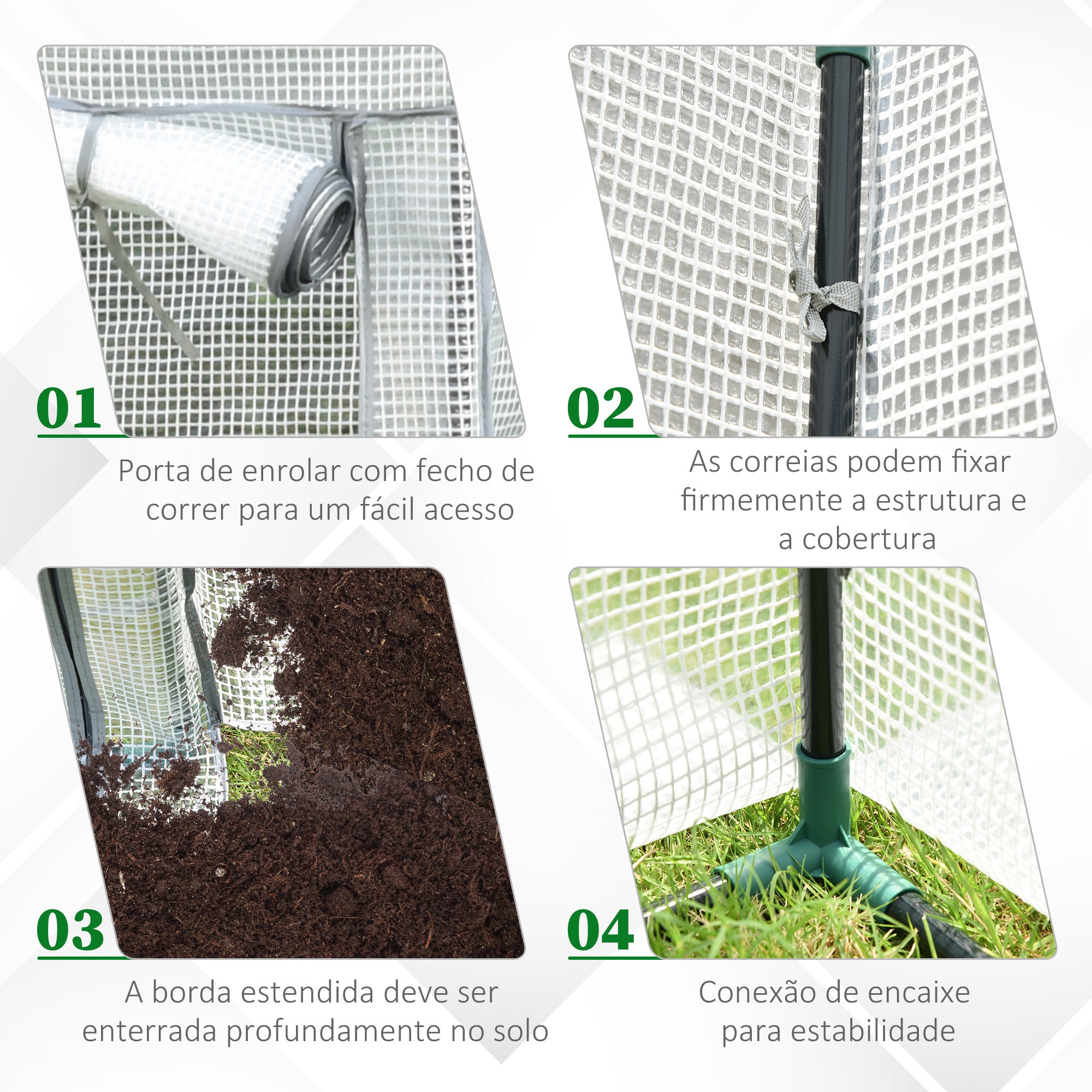 Greenhouse with PE Grid Film, Door, Winterproof Foil Greenhouse made of Steel, Greenhouse for Balcony, Garden, Tomato House 100 x 50 x 150 cm, Tomato Greenhouse for Tomatoes, Vegetables, White