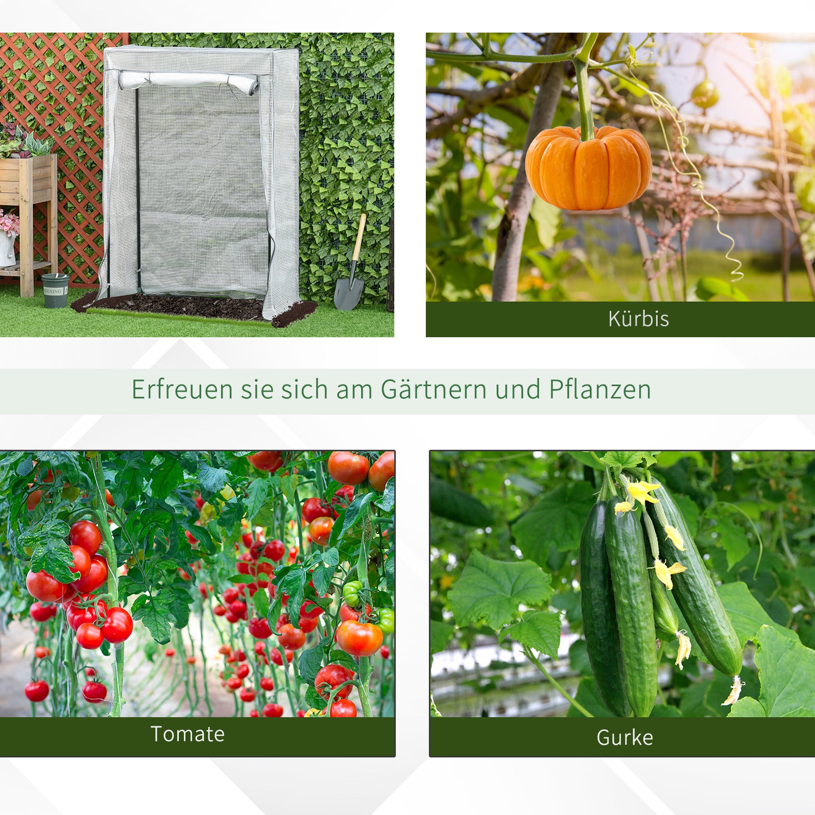 Greenhouse with PE Grid Film, Door, Winterproof Foil Greenhouse made of Steel, Greenhouse for Balcony, Garden, Tomato House 100 x 50 x 150 cm, Tomato Greenhouse for Tomatoes, Vegetables, White