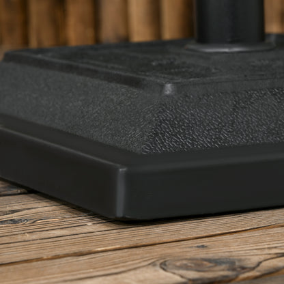 Umbrella Stand 12 kg Square Umbrella Base Umbrella Weight, Umbrella Holder, Stand for Umbrella 32/38/48mm Pole Diameter, for Balcony, Terrace, Garden, Black