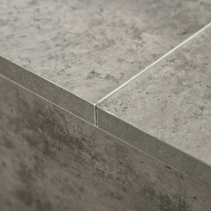 Lift-Top Coffee Table Coffee Table with Hidden Storage Space Lift-Top Table for Living Room Dining Room 90x60.5x45.5 cm Gray Cement