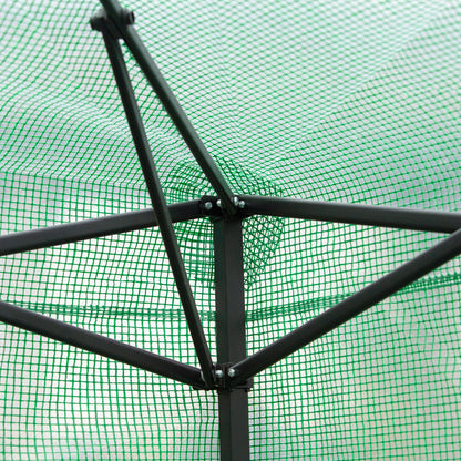 Greenhouse Greenhouse Tomato Greenhouse with Roll-Up Door and Window PE Steel Dark Green 238 x 178 x 240 cm