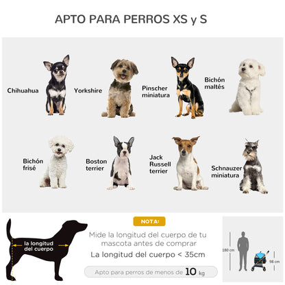 3-in-1 Foldable Pet Stroller for Small Dogs with Detachable Wagon Storage Basket Safety Straps and Cushion Load 15 kg Blue