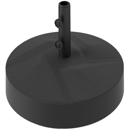 Umbrella Stand up to 30 kg fillable Umbrella Stand Round Umbrella Holder, Umbrella Weight, Stand for Umbrella 36/38/48mm Pole Diameter, for Balcony, Terrace, Garden, Black