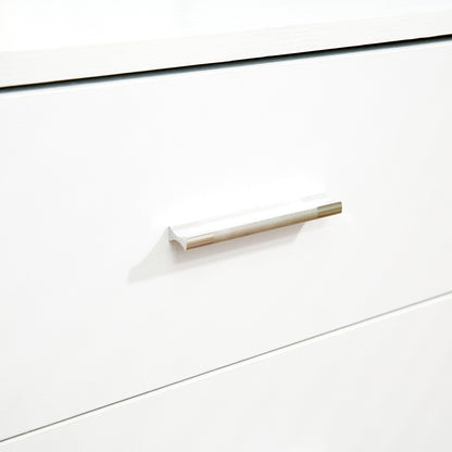 Printer Stand Printer Table with 3 Drawers Adjustable Shelf Wheels Large Storage Capacity 80x40x65 cm White