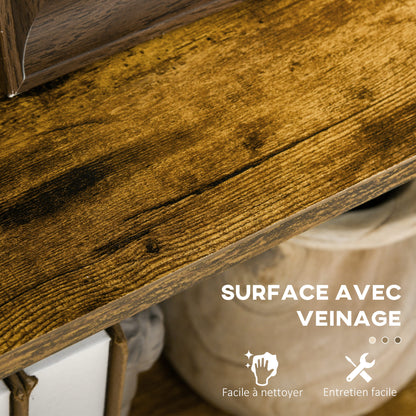 Industrial Style Inclined 5-Tier Bookshelf 70L x 35W x 150H cm