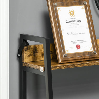 Industrial Style Inclined 5-Tier Bookshelf 70L x 35W x 150H cm