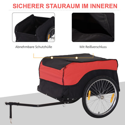 Transport Trailer Cargo Trailer Bike Cargo Trailer Cargo Trailer (Red-Black)