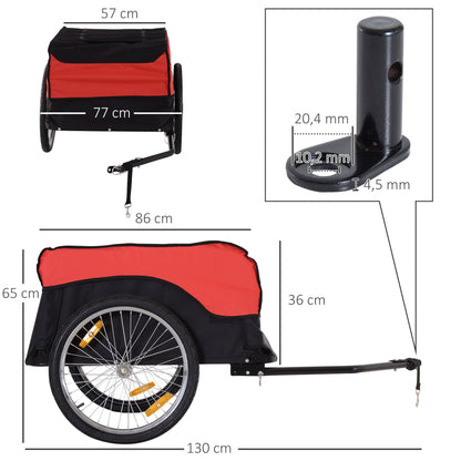 Transport Trailer Cargo Trailer Bike Cargo Trailer Cargo Trailer (Red-Black)