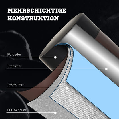 Freestanding Punching Bag Boxing Bag Dummy Training Partner Punching Bag 158-186 cm Height Adjustable NEW Black+Brown