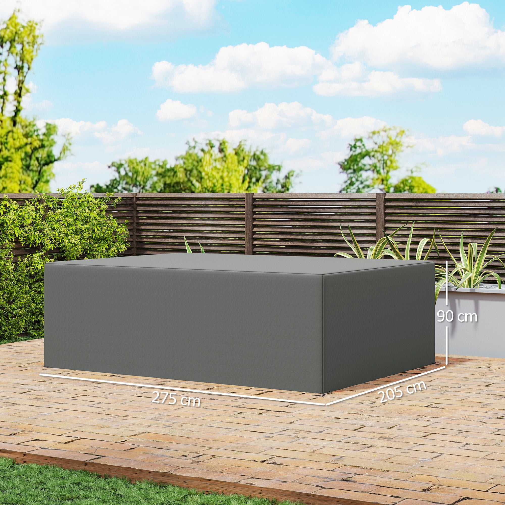 Garden Furniture Cover — Waterproof, Windproof & UV-Resistant 600D Oxford Fabric for Outdoor Table & Chairs, Gray