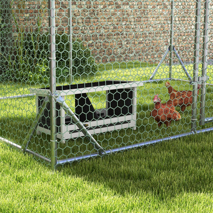 Chicken Nest for Chickens Chicken Coop made of Pine Wood Egg Nest for Poultry with Weather-Resistant Asphalt Roof, 66 x 37 x 34 cm, Gray